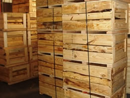 Stack of custom designed crates